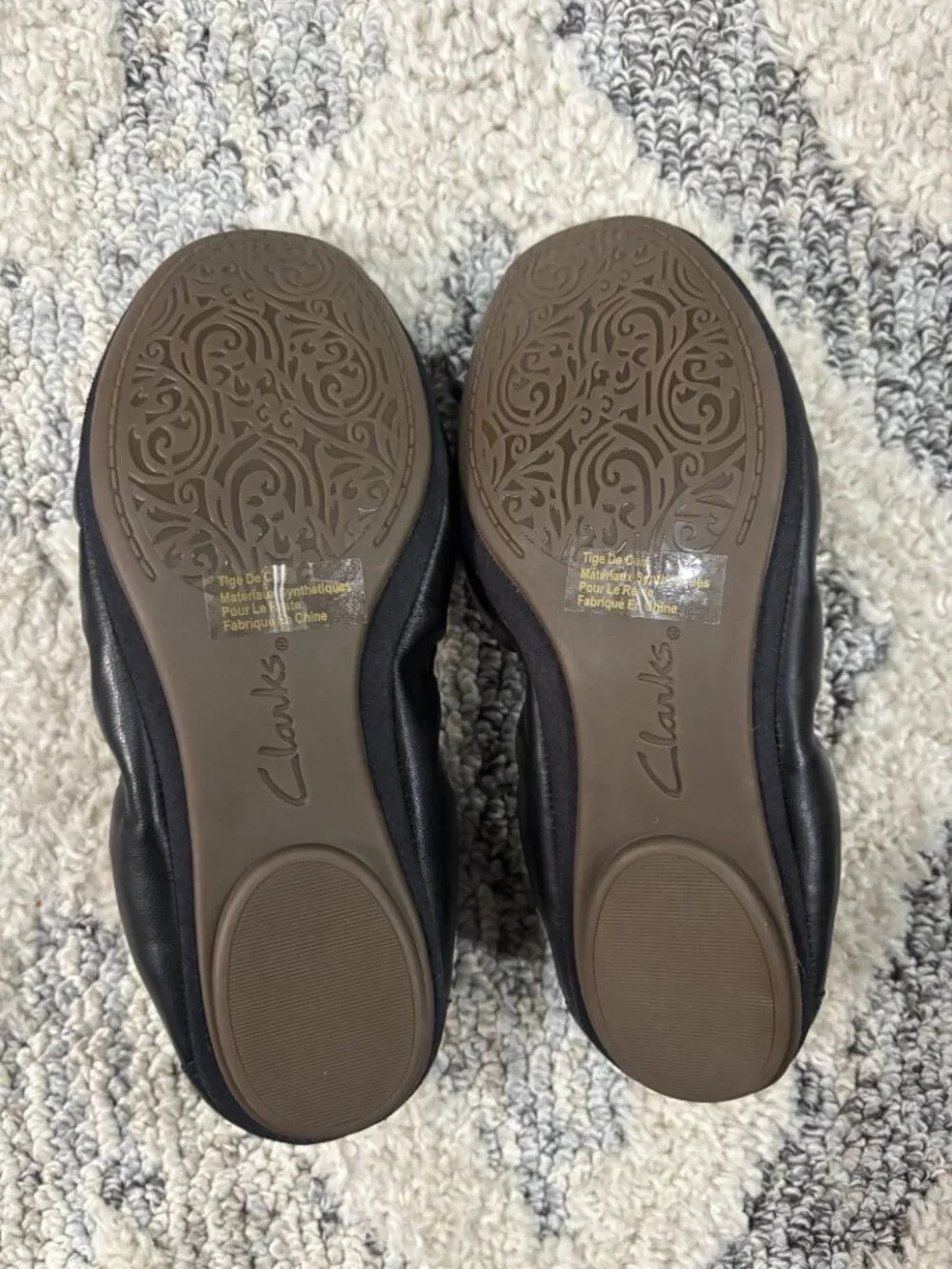 Clarks Black Ballet Flat Size 7.5